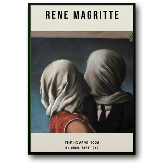 René Magritte | De Geliefden 1928 | Surrealistische Kunst