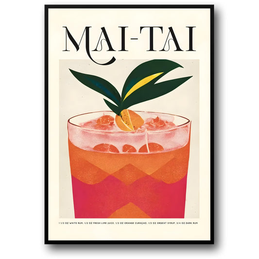 Vintage-Cocktailparty | Mai-Tai-Kunst aus der Mitte des 20. Jahrhunderts