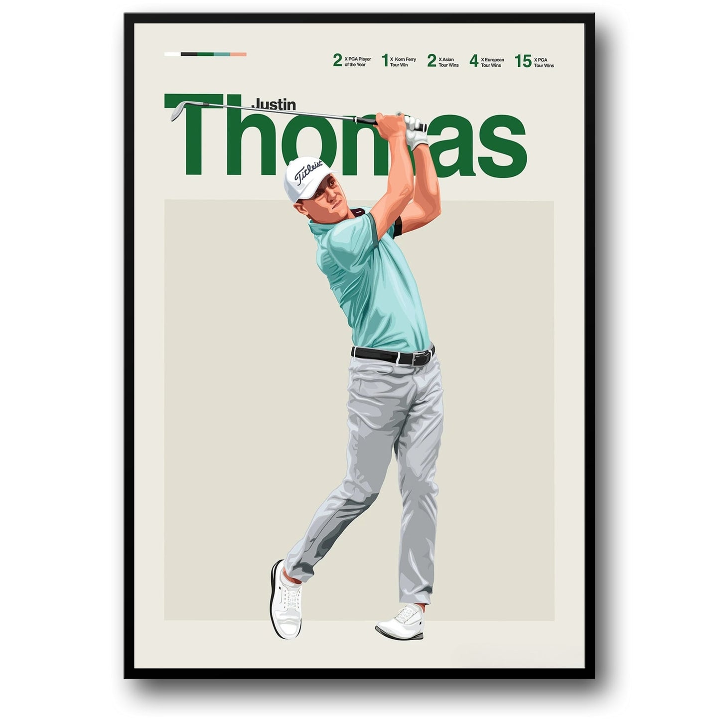 Justin Thomas | Golflegende | Dynamische Kunst