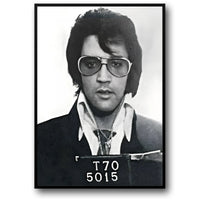 Elvis Presley Polizeifoto | Kunst im Vintage-Stil