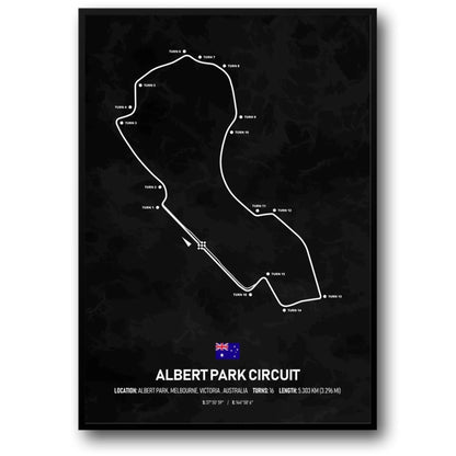 Formel-1-Poster Albert Park Circuit | Australien | Melbourne | Beliebte Grand-Prix-Rennstrecke von Melbourne | Poster der australischen F1-Rennstrecke