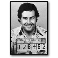 Polizeifoto von Pablo Escobar | Schwarz-Weiß | Historisches Porträt