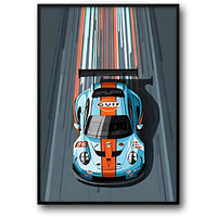 Porsche 911 | Vintage-Le-Mans-Stil | Golföl