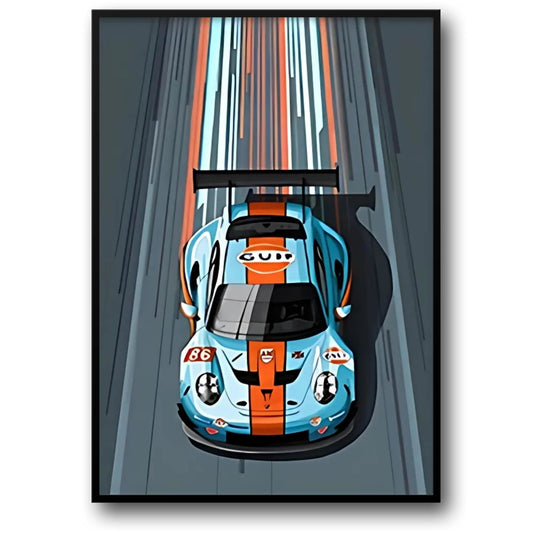 Porsche 911 | Gulf Oil | Vintage Le Mans Style