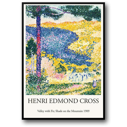 Henri Edmond Cross | Tal mit Tannen | Impressionistische Landschaft