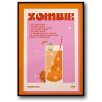 Vintage Zombie Cocktail | Retro-Getränkeillustration