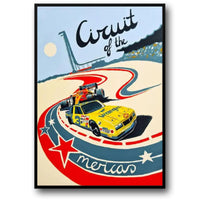 Circuit of the Americas Poster | Vintage-Rennkunst | Druck klassischer F1-Momente | Renndekor