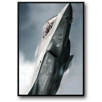 F22 Kampfjet-Poster | Coole Wandkunst | Wasserfester Druck | Ästhetisches Dekor für Schlafzimmer & Bar | Klebrige Heimdekoration