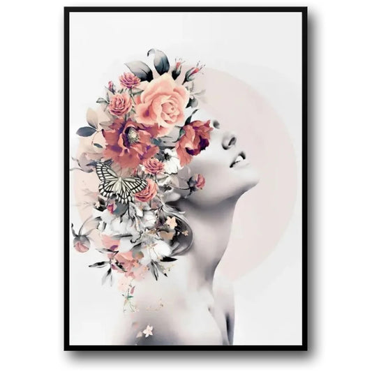 Vintage Bloemige Vrouw | Serene Bloem