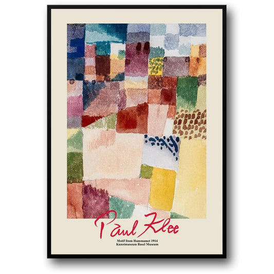 Paul Klee | Motiv aus Hammamet | Abstrakte, lebendige Farben