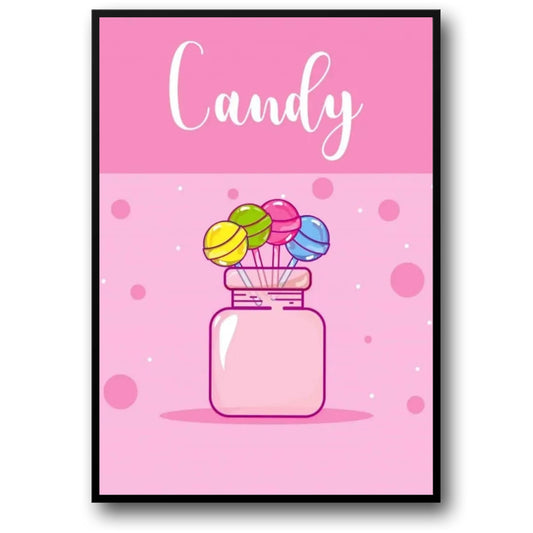 THE CANDYSTORE | Lollipops Poster | Vibrant Candy-Themed Visual Artwork | Home Decor