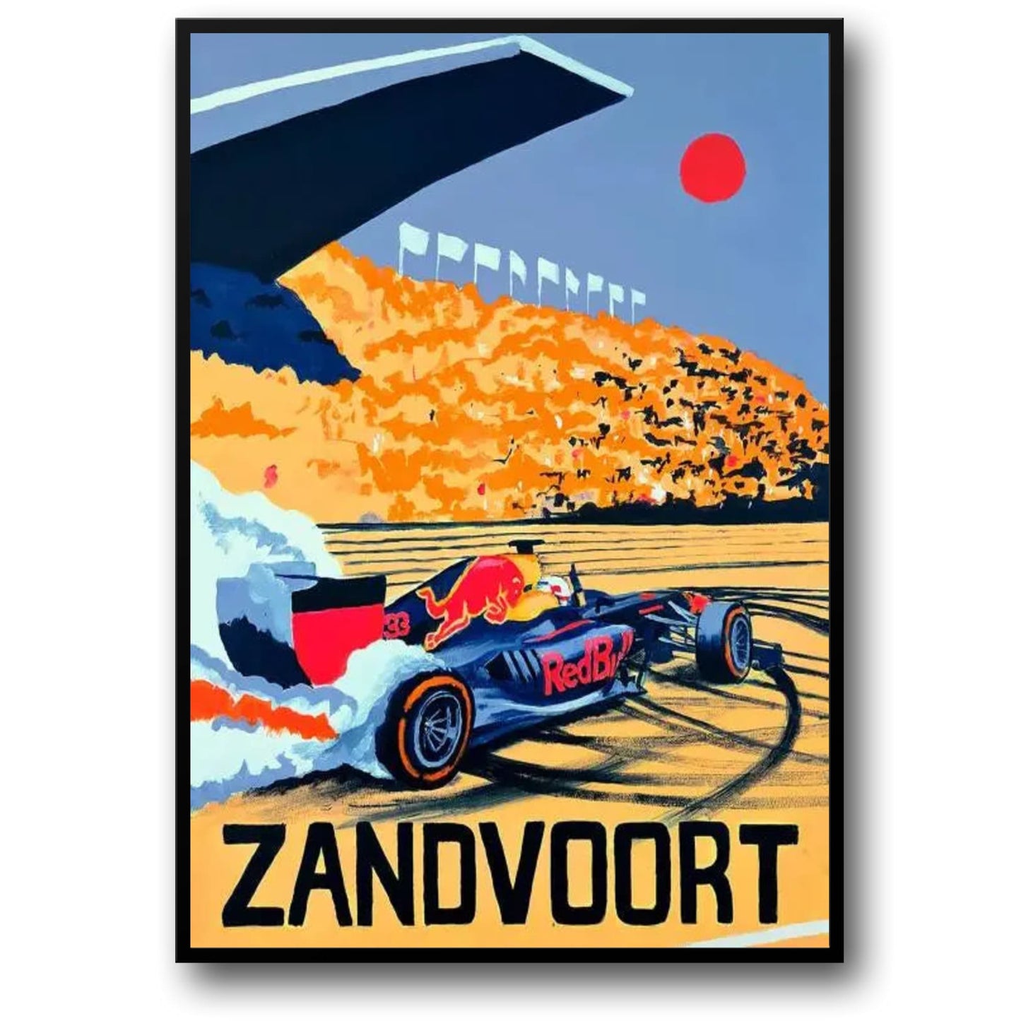 Poster der Rennstrecke Zandvoort | Formel 1 Großer Preis der Niederlande | Wandkunst für Rennsport-Enthusiasten | Automobil-Dekor