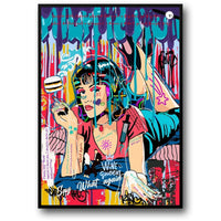 Scarface Street Art Poster | Graffiti Mona Lisa Abstrakte Leinwand | Popkultur Wanddekoration | Heimkunst