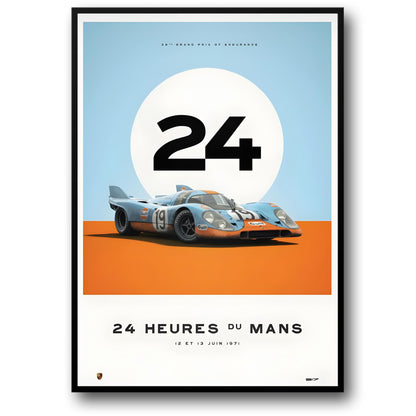 12. und 13. Juni 1971 | 24 Stunden du Mans | Vintage-Rennkunstwerk