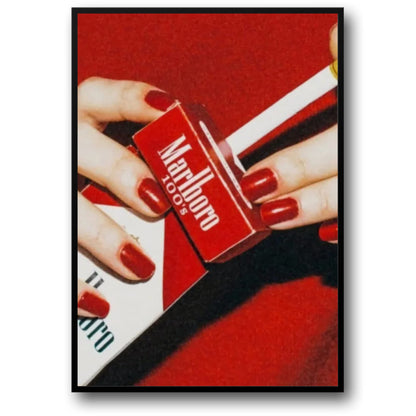 Poster | Rote Mode-Wandkunst | Trendige ästhetische Leinwand | Hypebeast-Rennwagen-Dekor | Rote Drucke
