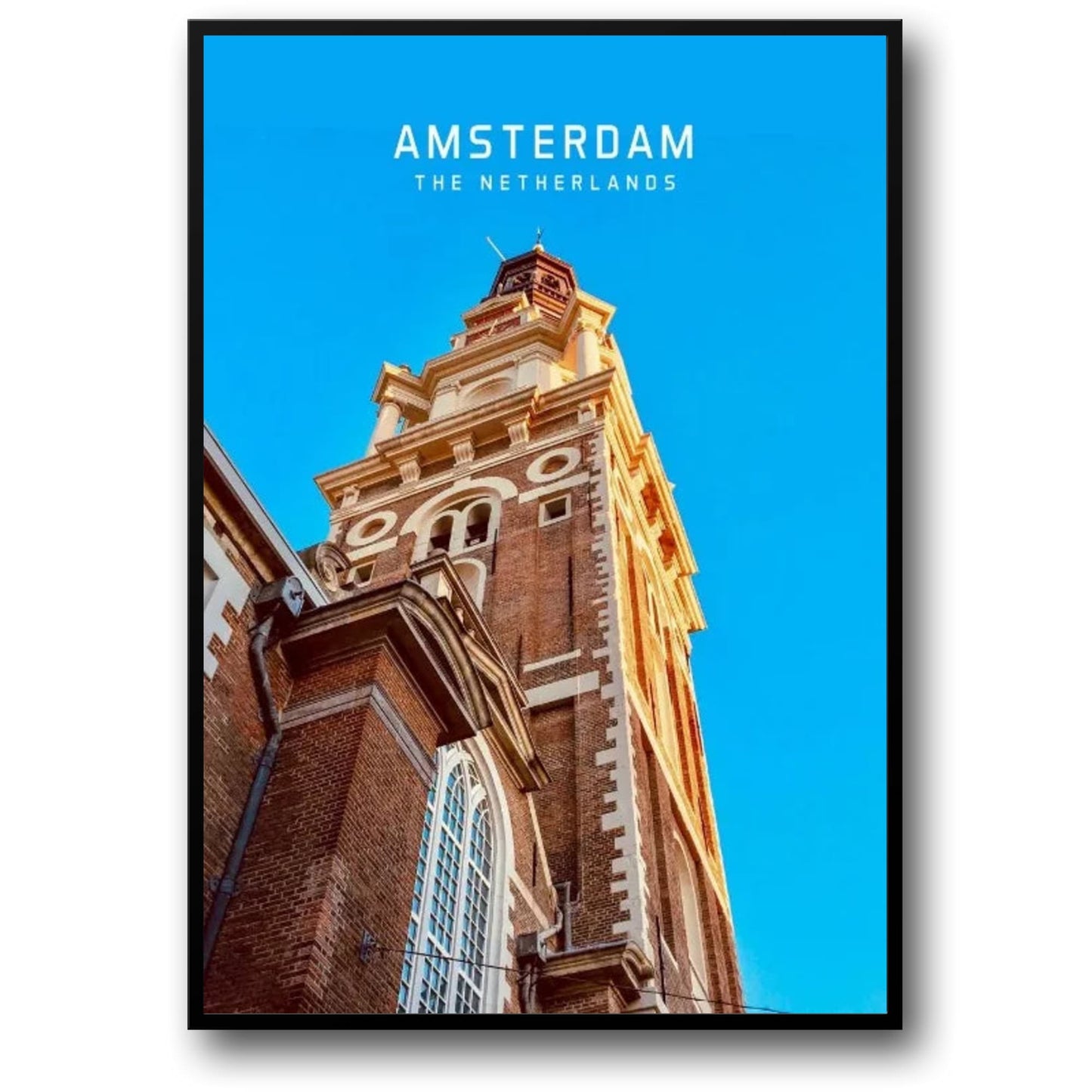 Amsterdam Westerkerk | Scenic European Architecture Poster | Western Church | Stunning Wall Art Decor