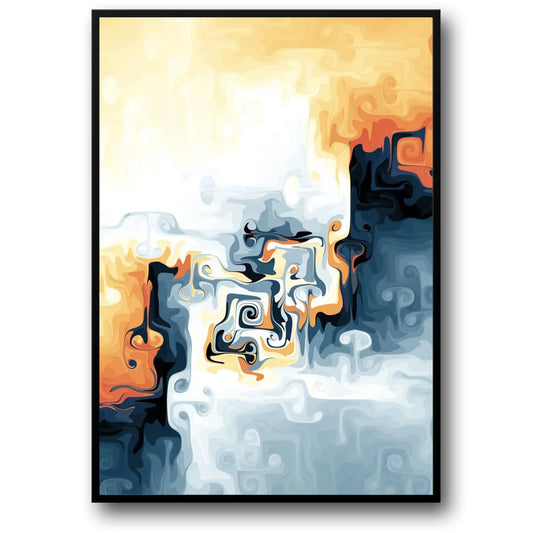 Between Worlds | Abstract Art Poster | Color Contrast Wall Decor | Home Decor Artwork | Modern Print