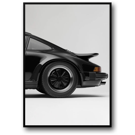 Classic Black Sports Car | Vintage Minimalist Design