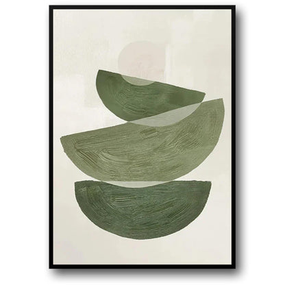Geometrische Groenen | Moderne Abstract | Natuur Geïnspireerd