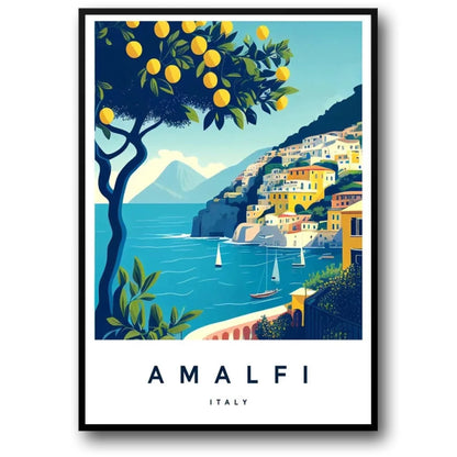 Amalfi Kust Vintage Scenisch | Italiaanse Kustdecor