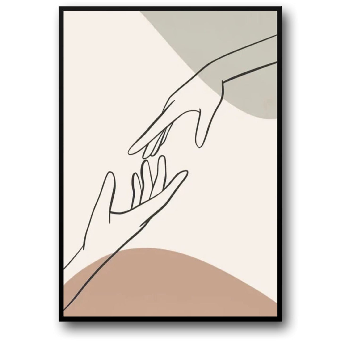 Abstract Organic Shapes | Contemporary Art Poster | Home Decor Wall Art | Modern Geometric Design | Neutral Tones | Creative Artwork | Living Room | Bedroom Decor