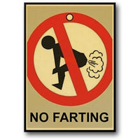 Vintage-Humor | Retro-Schild „Nicht furzen“
