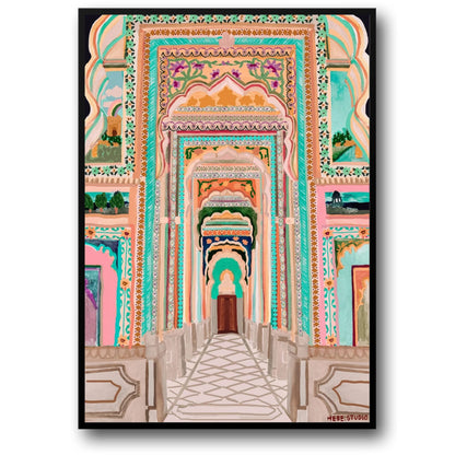 abstract india landscape poster