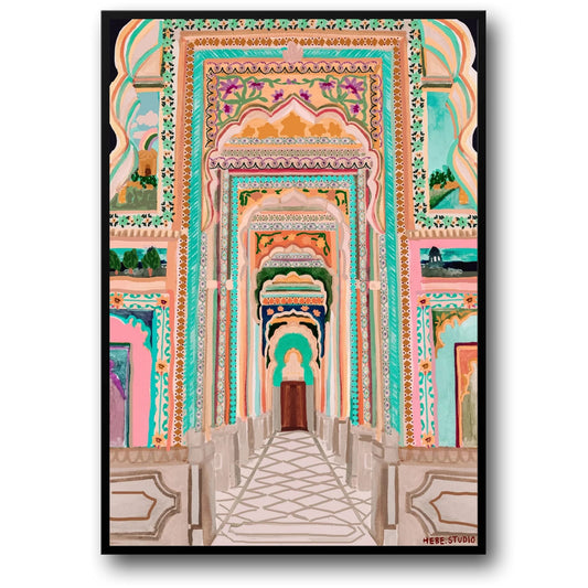 abstract india landscape poster