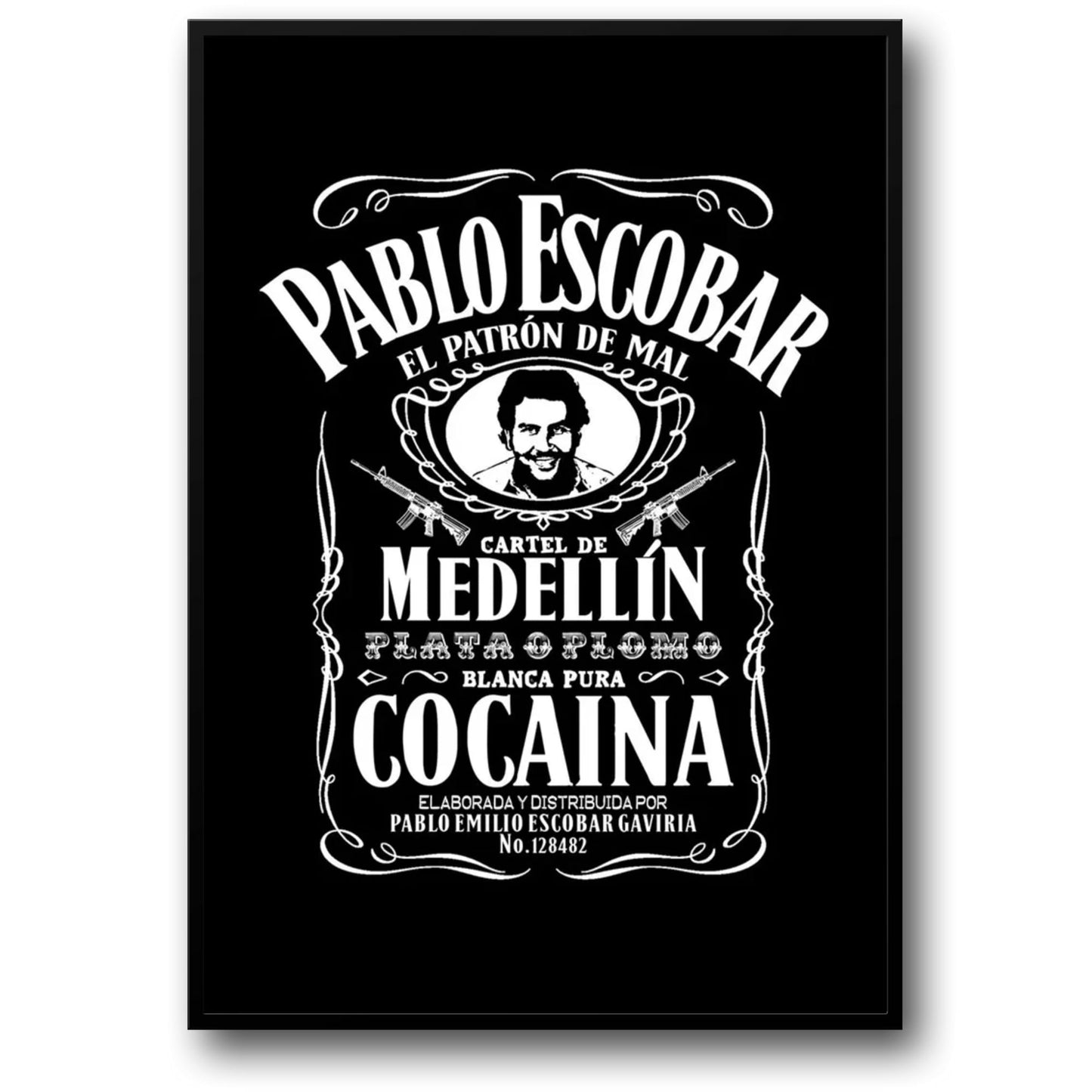 Pablo Escobar | Vintage Whiskey Etiket Kunst