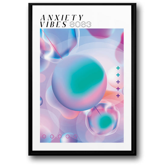 Anxiety Vibes | Modern Abstract Poster | Home Decor Artwork | Mental Health Art Print