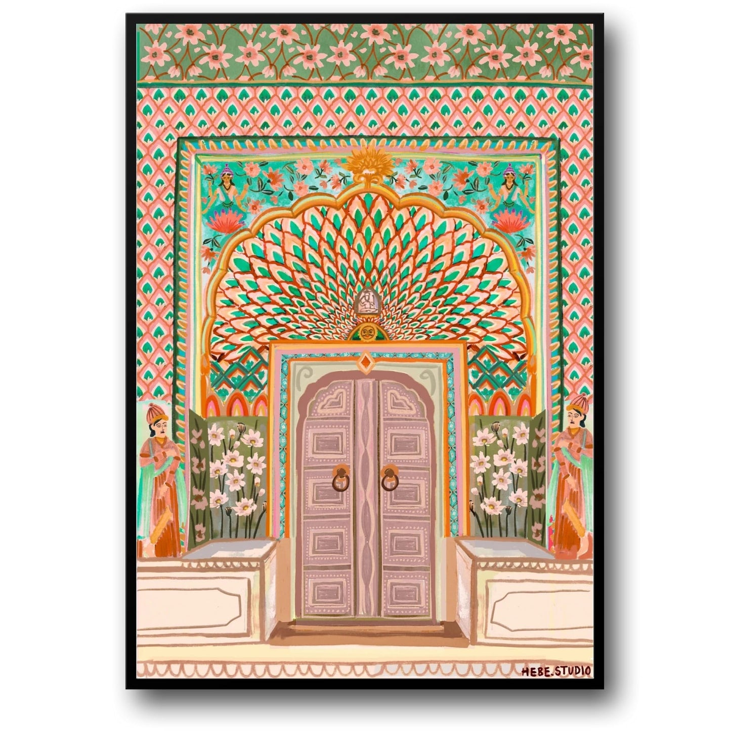 abstract india landscape poster