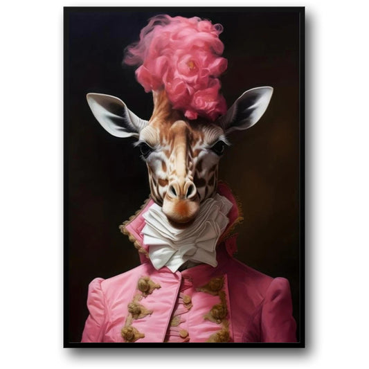 Koninklijke Punk Circus Giraffe | Grappige Dierenillustratie