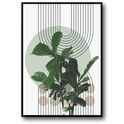 Moderne botanische Harmonie | Lineares Naturdesign