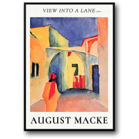August Macke | Blick in eine Gasse 1914 | Vintage-Kunst