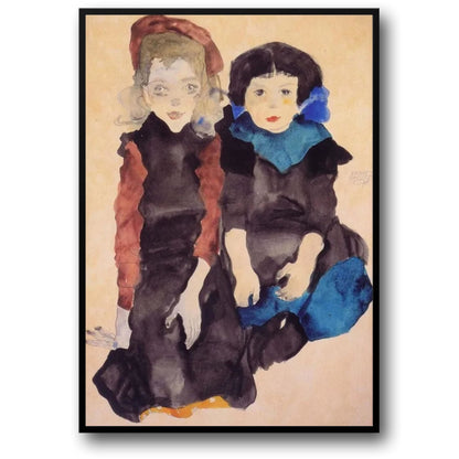 Egon Schiele | Zussen in Expressie | Kindportret