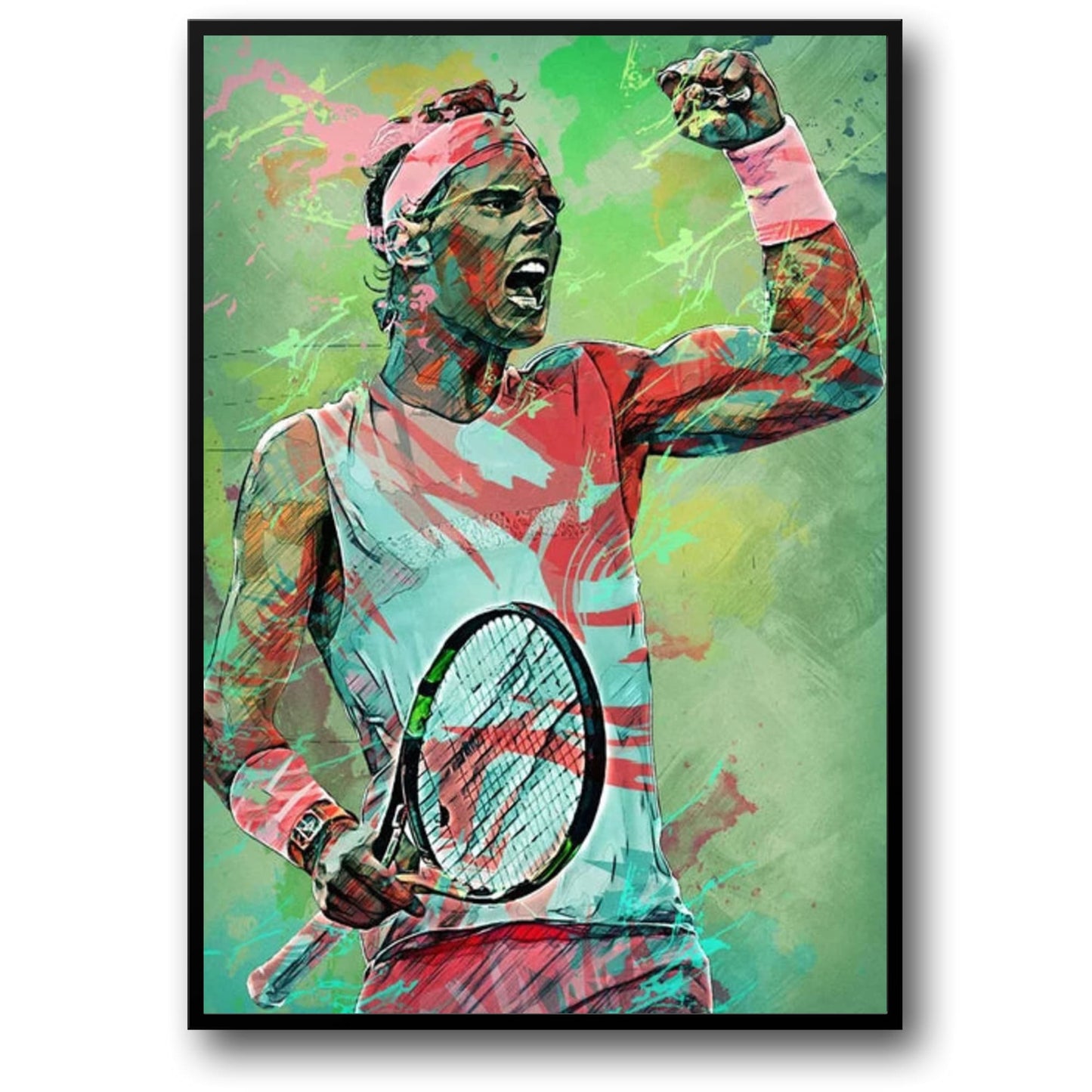 Rafael Nadal Abstract | Tennis Legende Kunst