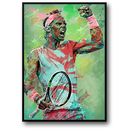 Rafael Nadal Abstract | Tennis Legende Kunst