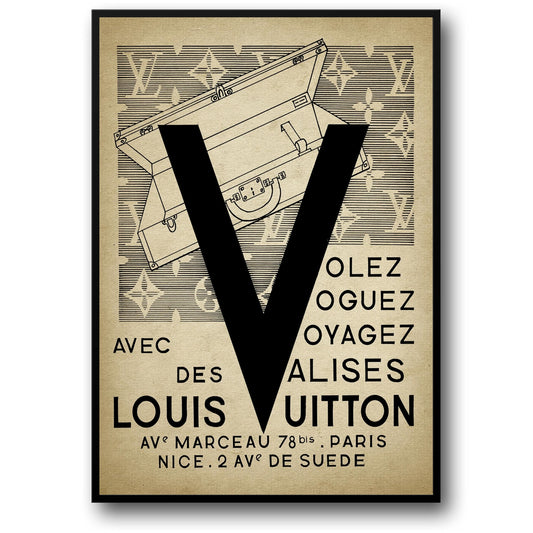 Louis Vuitton | Vintage Luxus-Modeposter