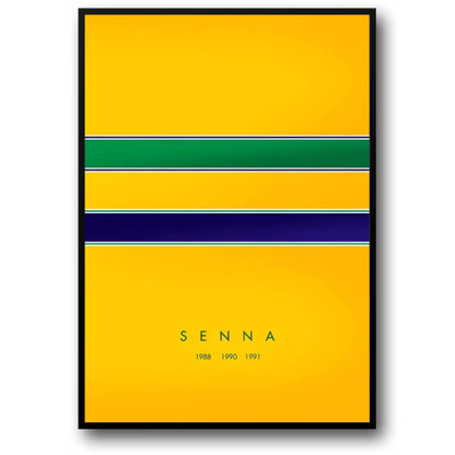 Ayrton Senna F1-Rennfahrer-Poster | Heimdekor-Wandkunst | Wohnzimmer, Schlafzimmer, Café, Eingang