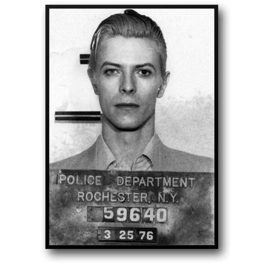 David Bowie | Vintage Mugshot Poster | Home Decor | Iconic Music Art | Wall Art Print