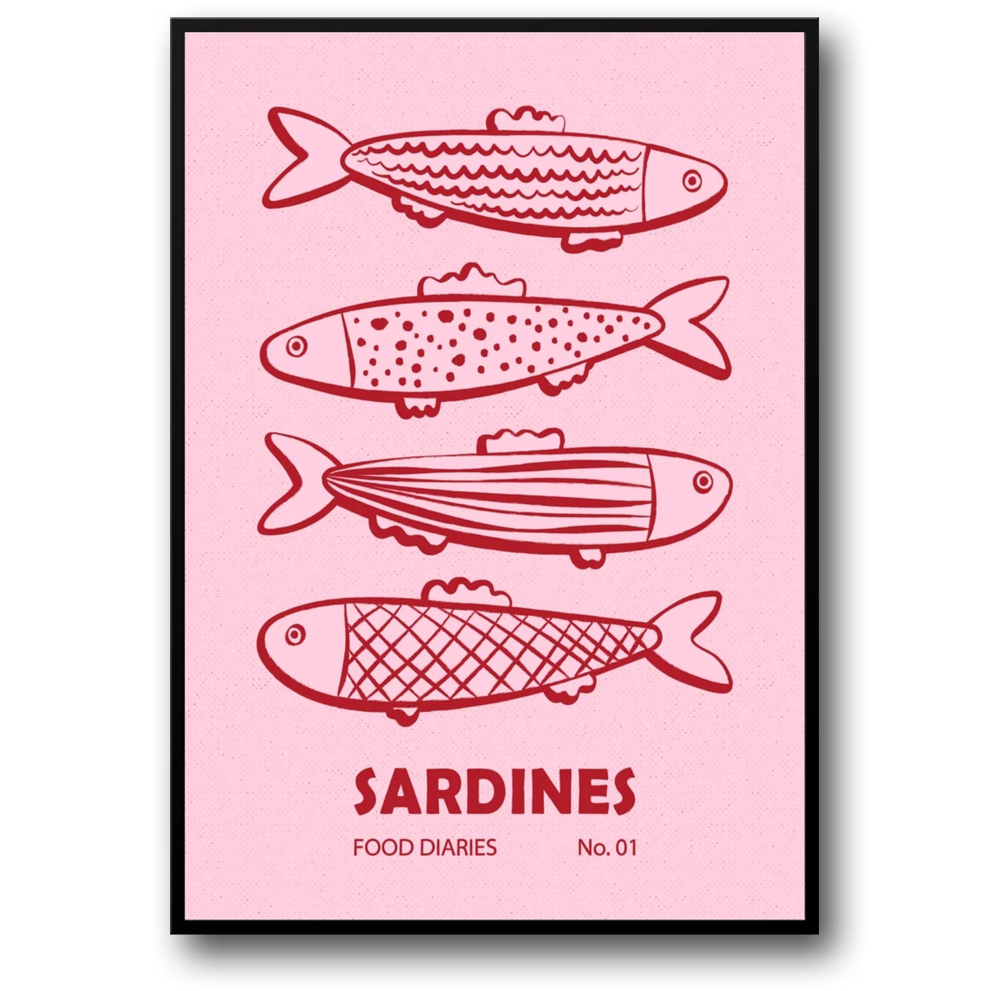 Sardinen-Food-Tagebücher Nr. 01 | Nostalgisches kulinarisches Poster
