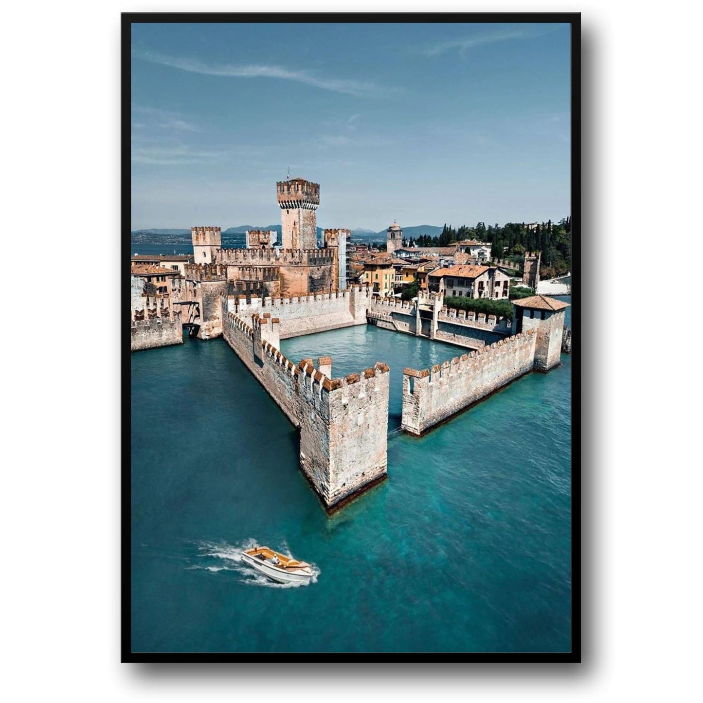 Majestic Verona Castelvecchio | Italy 1354 | Historic European Castle Poster | Wall Art Decoration