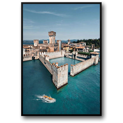 Majestic Verona Castelvecchio | Italy 1354 | Historic European Castle Poster | Wall Art Decoration