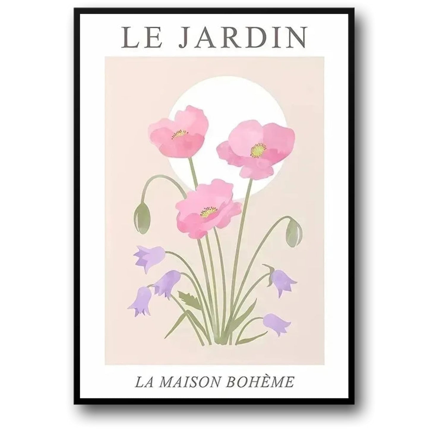 Roze Klaprozen & Paarse Bellenvlinders | Les Fleurs Bloemkunst