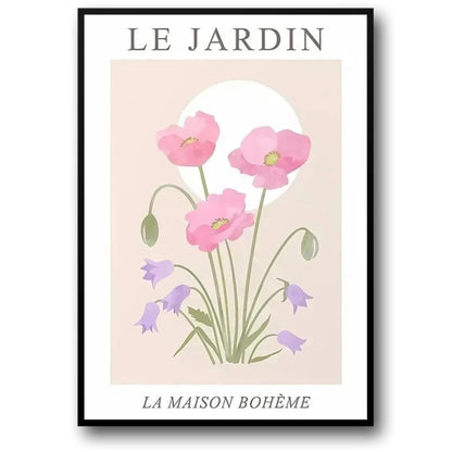 Roze Klaprozen & Paarse Bellenvlinders | Les Fleurs Bloemkunst