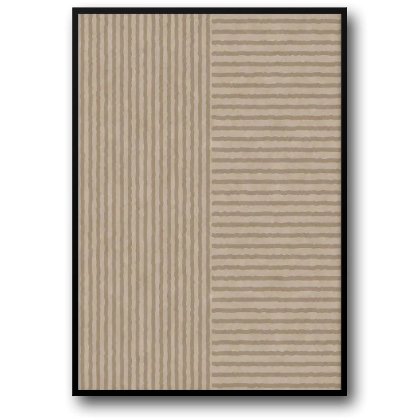 Linien im Gleichgewicht | Minimalistische abstrakte Kunst in Schwarz-Weiß