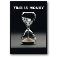 Zeit ist Geld – Sanduhr | Moderne Motivation