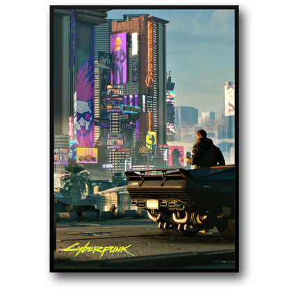 Cyberpunk 2077 | Sci-Fi Art | Neon Cityscape | Video Game Poster | Wall Decor | Futuristic Design | Gamer Room Art | High-Quality Print