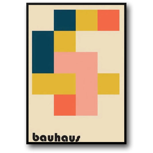 Bauhaus Poster | Cubical Design | Modern Geometric Art | Wall Decor | Decorative Artwork for Home & Garden
