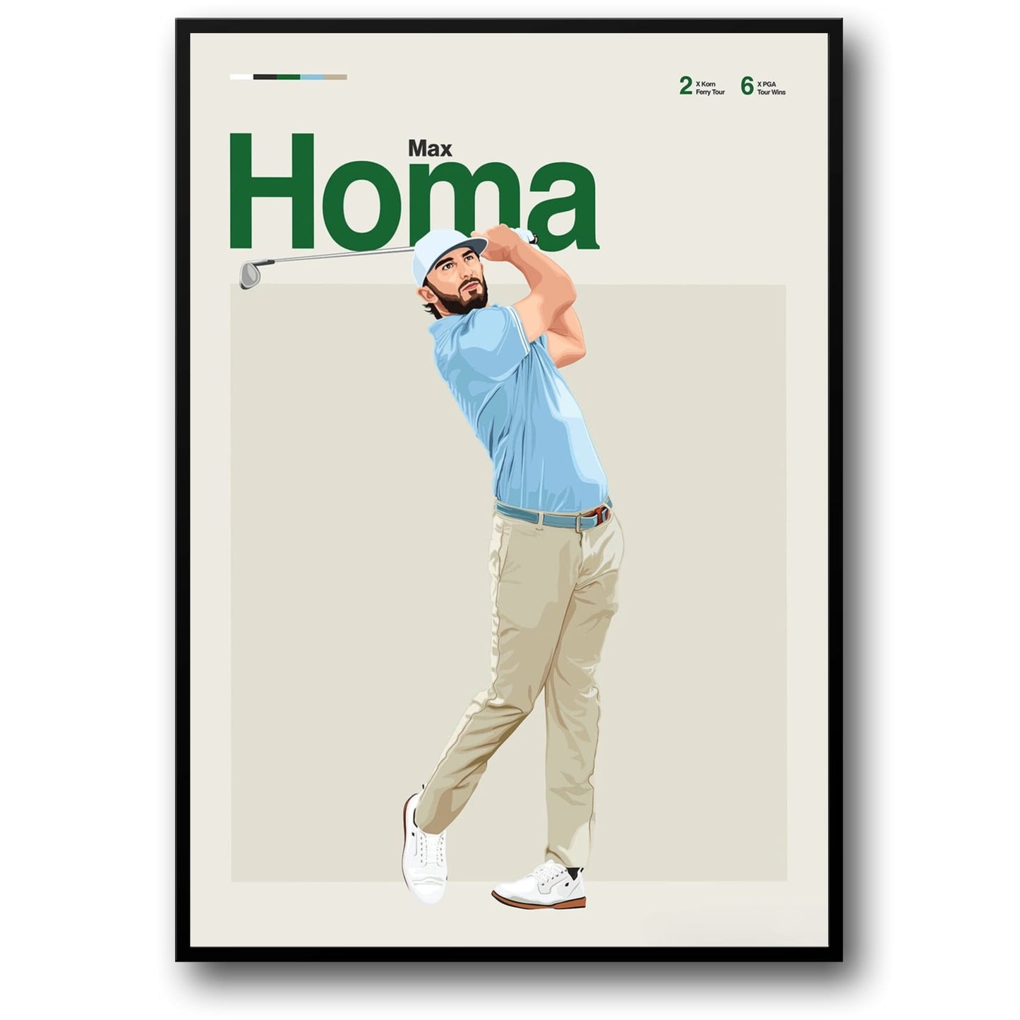 Max Homa | Kunst van Golflegendes